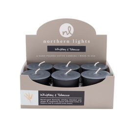 **MULTI 6** Northern Lights Votive Candle CDU - Whiskey & Tabacco