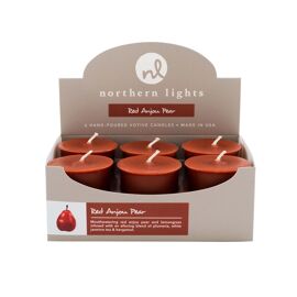 **MULTI 6** Northern Lights Votive Candle CDU - Red Anjou Pear