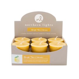 **MULTI 6** Northern Lights Votive Candle CDU - Ginger Tea & Lemon
