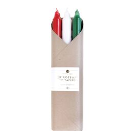 Northern Lights Set 6 pcs x 12" Taper Candle - Mistletoe