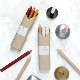 Northern Lights Set 6 pcs x 12" Taper Candle - Linen Closet