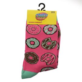 **MULTI 6**  Odd Sox Womens Crew Socks "Donuts"