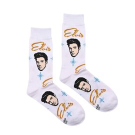 **MULTI 6**  Odd Sox Mens Crew Socks "Retro Elvis"