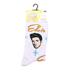 **MULTI 6**  Odd Sox Mens Crew Socks "Retro Elvis"