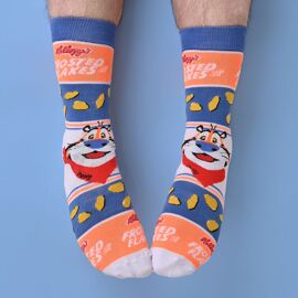 **MULTI 6**  Odd Sox Mens Crew Socks "Frosted Flakes & Tony"