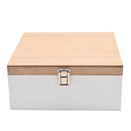 Now Or Never Studios Made to Order Hinged Lid Keepsake Box - White