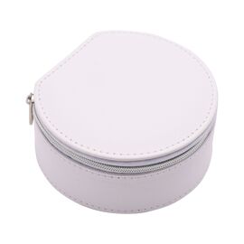 Now Or Never Studios Made to Order White Faux Leather Jewellery Box with Zip