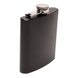 Now Or Never Studios Made to Order Hip Flask With Funnel Medium - 6oz Matt Black