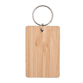 Now Or Never Studios Made to Order Natural Rectangular Wooden Keyring