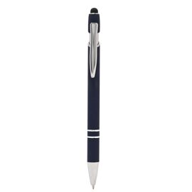 **MULTI 12** Stratton Metal Pen & Stylus - Blue & Silver