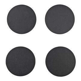 Now Or Never Set of 4 Round Slate Coasters with Machine Cut Edges