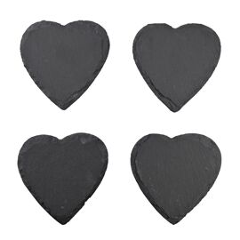 Now Or Never Set of 4 Heart Slate Coasters