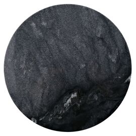 Hestia Round Marble Placemat - Black