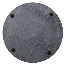 Hestia Round Marble Placemat - Black