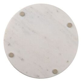 Hestia Round Marble Placemat - White