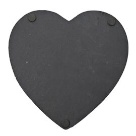 Now Or Never Heart Slate Plate with Natural Edge 25cms