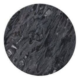 Hestia Set of 2 Round Marble Coasters - Black