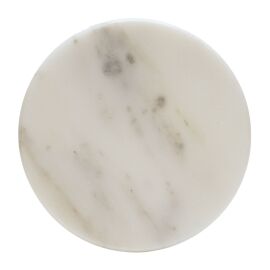 Hestia Set of 2 Round Marble Coasters - White