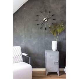 Nextime "Plug Inn" Metal Wall Clock Black - 58cm
