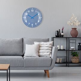 Nextime "Duomo 50" Domed Glass Wall Clock Blue - 50cm