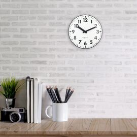 Nextime "Duomo Mini " Domed Glass Table or Wall Clock White- 20cm