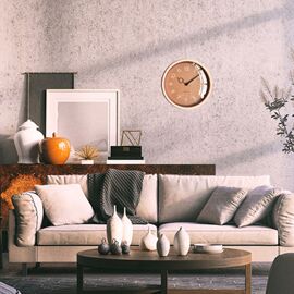 Nextime "Golden Hour Wall" Wall Clock Peach - 30.5cm
