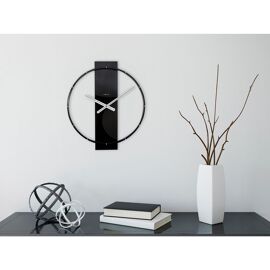 Nextime "Carl"  Wall Clock Wood  Black - 58.2cm