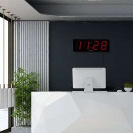 Nextime "Big D" Wall Clock Black - 51.5cm x 18cm x 4.5cm