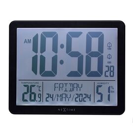 Nextime "One For All" Digital Table/Wall Clock - Black
