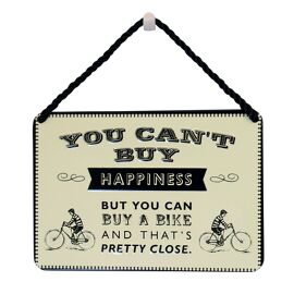 **MULTI 2** Tin Plaque You Can't Buy Happiness But You Can Buy A Bike
