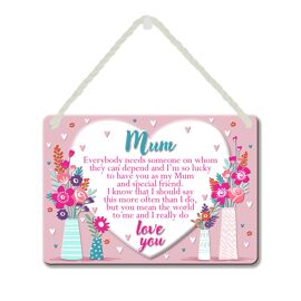**MULTI 2** Tin Plaque Mum Heartwarmers