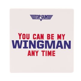 Top Gun White Coaster 'You Can Be My Wingman'