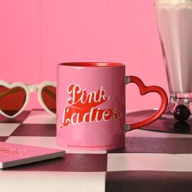 Fandomania Grease Pink Ladies 'Hopelessly Devoted' Heart-Handled Mug
