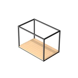 Narrow Low Cube 50 x 50 x 40cm - White