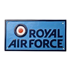 RAF Cast Aluminium Plaque - Royal Air Force
