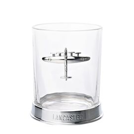 RAF Glass & Metal Whiskey Tumbler - Lancaster