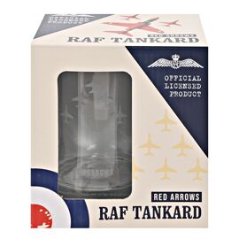 RAF Etched Glass Tankard - Red Arrows