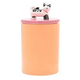Raspberry Blossom Cat Treat Jar