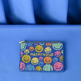 Raspberry Blossom Beaded Coin Purse - "Happy Hour"