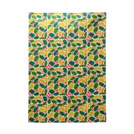 Raspberry Blossom Set Of 2 Tea Towels - Gingerbread & Holly