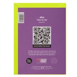 **MULTI 6** Say It With Songs Greeting Card - Take On Me - AHA