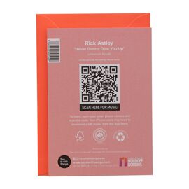 **MULTI 6** Say It With Songs Greeting Card - Never Gonna Give You Up - Rick Astley