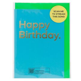 **MULTI 6** Say It With Songs Greeting Card - Happy Birthday - Stevie Wonder