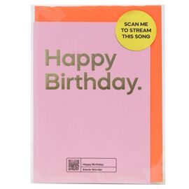 **MULTI 6** Say It With Songs Greeting Card - Happy Birthday - Stevie Wonder
