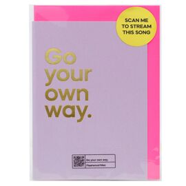 **MULTI 6** Say It With Songs Greeting Card - Go Your Own Way - Fleetwood Mac