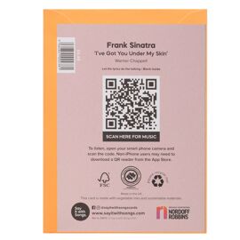 **MULTI 6** Say It With Songs Greeting Card - I've Got You Under My Skin - Frank Sinatra