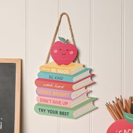 School Years Apple & Books Plaque - Inspire