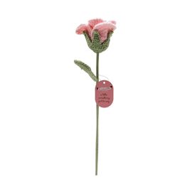 **MULTI 12** Say it with Flowers Crochet Pink Rose 35cms