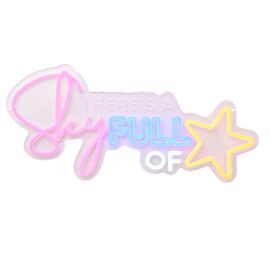 Signography Neon Collection Wall Sign with USB - There's a Sky Full of 'Stars'