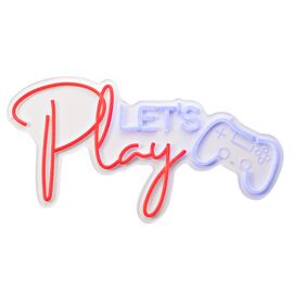 Signography Neon Collection Wall Sign with USB - Let's Play